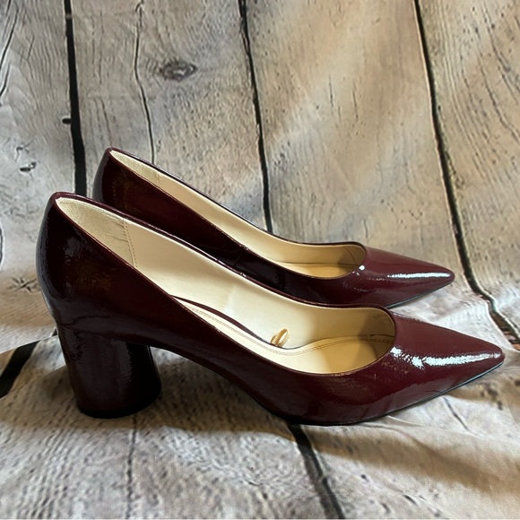 Zara Shoes - Zara Basic Collection Women’s Deep Berry Wine Patent Pointed Toe‎ Pump Heel 6.5